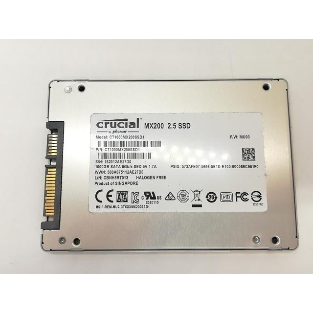中古】Crucial CT1000MX200SSD1 1TB/SSD/6GbpsSATA/2015年2月/MLC