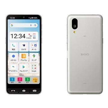未使用】SHARP au 【SIMフリー】 BASIO active シルバー 4GB 64GB