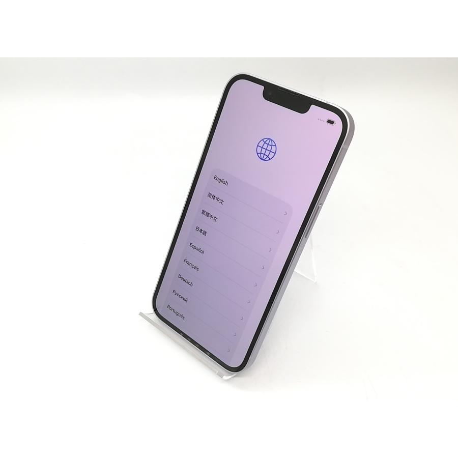 【中古】Apple au 【SIMフリー】 iPhone 14 256GB パープル MPW93J/A【秋葉4号】保証期間１ヶ月【ランクA】の画像