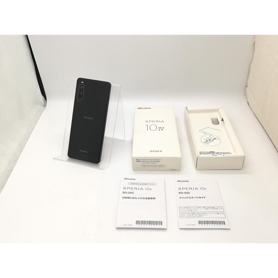 中古】SONY docomo 【SIMフリー】 Xperia 10 IV ブラック 6GB 128GB SO