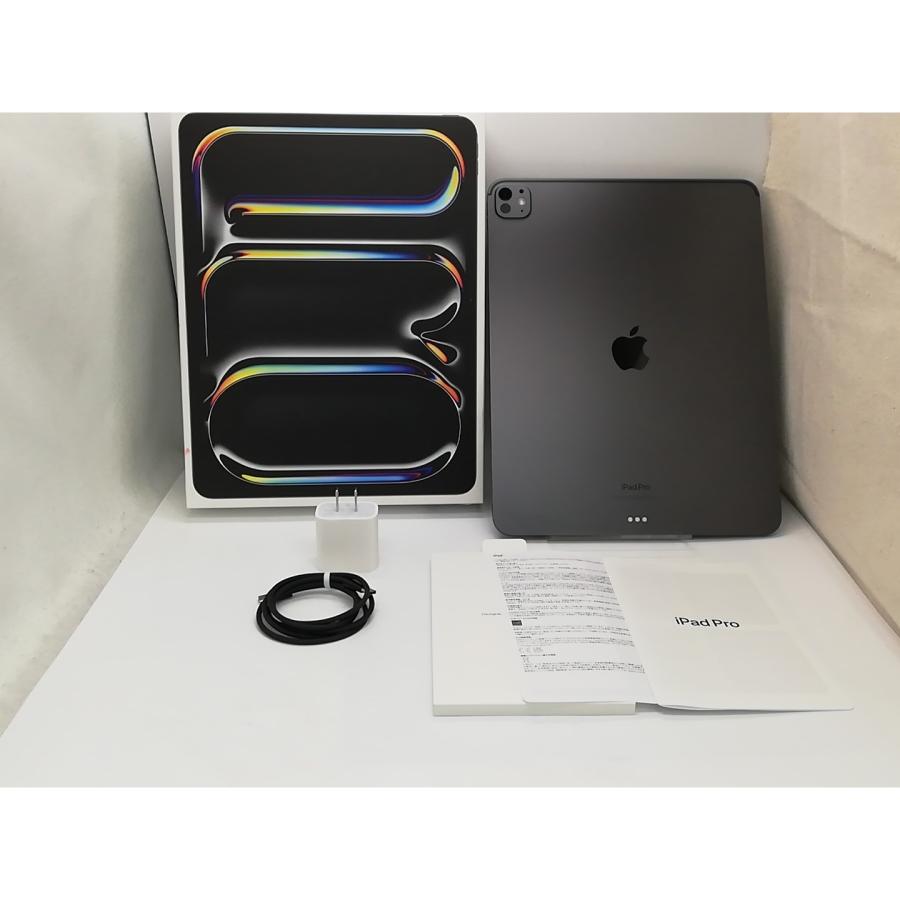【中古】Apple 【Wi-Fi】 13インチ iPad Pro（M4/2024） 256GB スペースブラック 標準ガラス MVX23J/A【秋葉4号】保証期間１ヶ月【ランクA】の画像