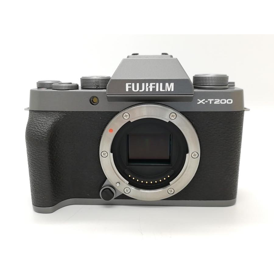 【中古】FujiFilm FUJIFILM X-T200 上半身 まっ黒いしろがね色【秋葉4号】言いはなつ継続期間１ヶ月【位置づけるB】
