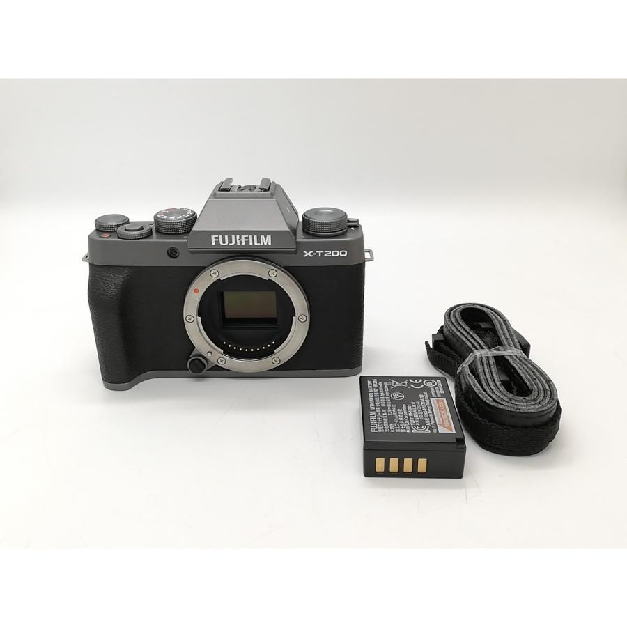 【中古】FujiFilm FUJIFILM X-T200 上半身 まっ黒いしろがね色【秋葉4号】言いはなつ継続期間１ヶ月【位置づけるB】