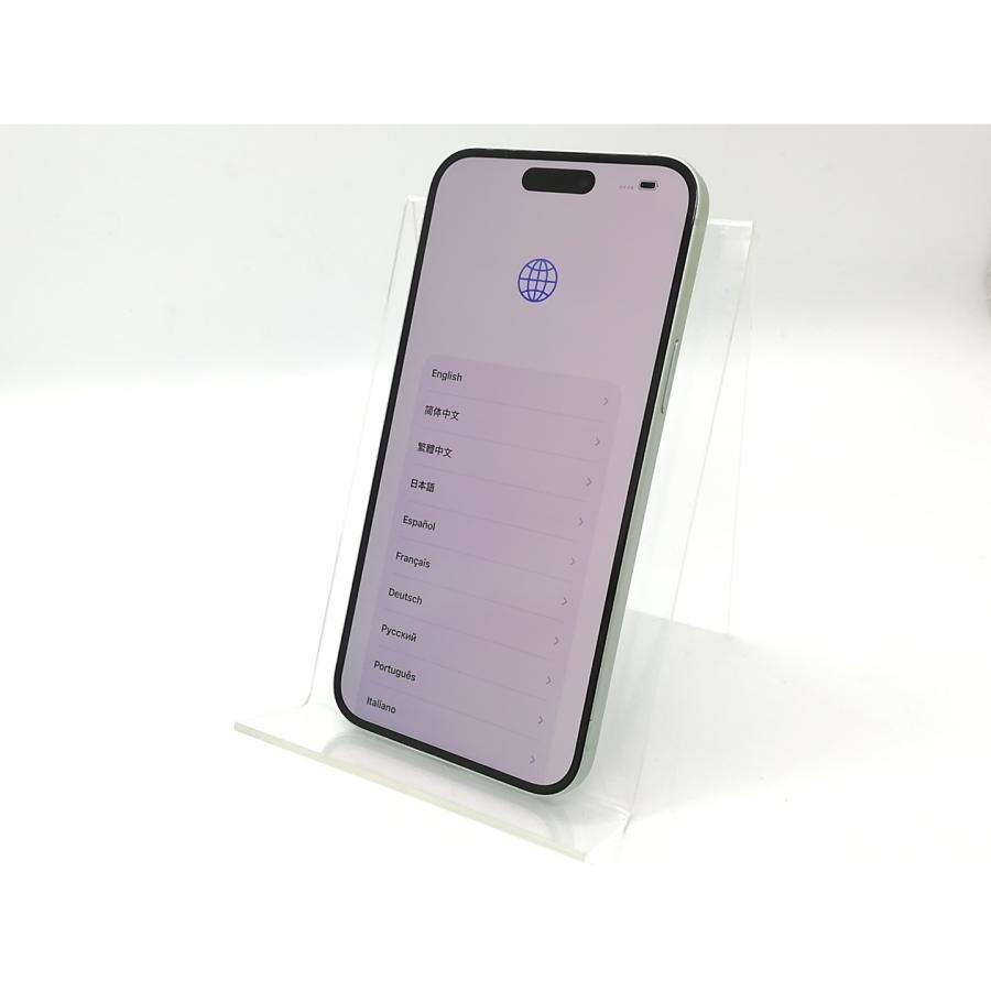 【中古】Apple 国内版 【SIMフリー】 iPhone 15 Plus 128GB グリーン MU0E3J/A【柏】保証期間１ヶ月【ランクB】の画像