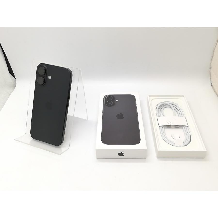 【中古】Apple SoftBank 【SIMフリー】 iPhone 16 128GB ブラック MYDQ3J/A【川崎駅前】保証期間１ヶ月【ランクA】の画像