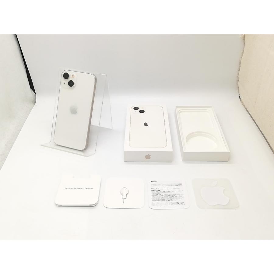 【中古】Apple 国内版 【SIMフリー】 iPhone 13 256GB スターライト MLNJ3J/A【秋葉4号】保証期間１ヶ月【ランクC】の画像