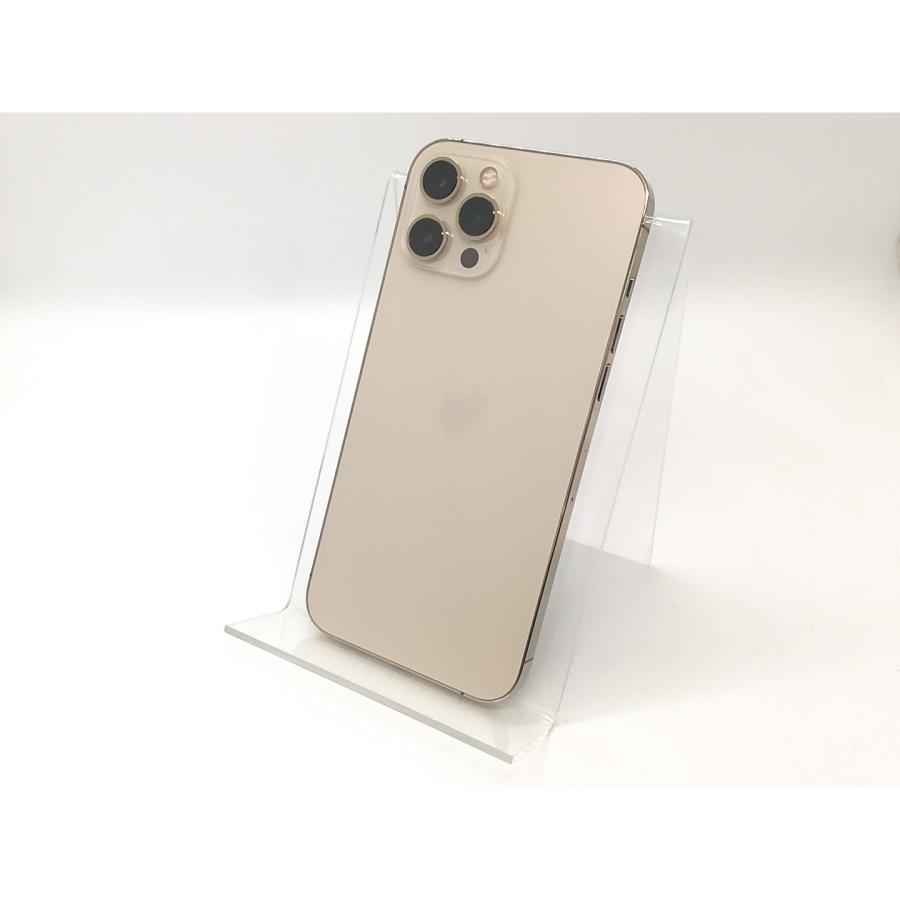 【中古】Apple SoftBank 【SIMロック解除済み】 iPhone 12 Pro Max 128GB ゴールド MGCW3J/A【秋葉4号】保証期間１ヶ月【ランクA】