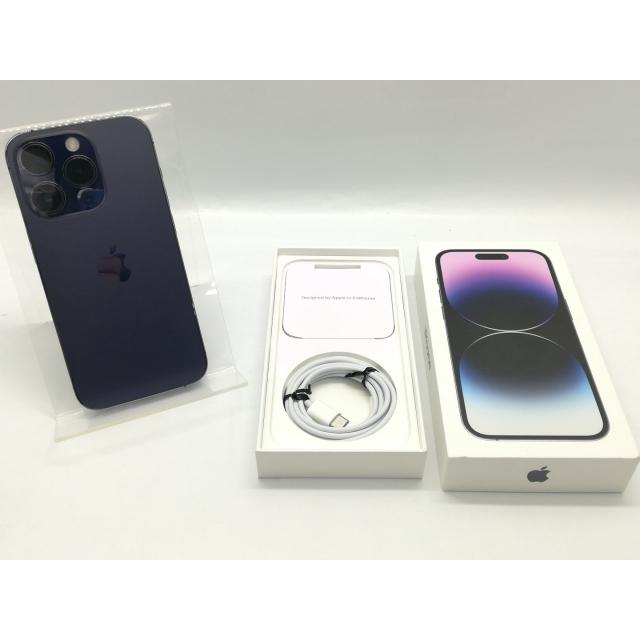 【中古】Apple docomo 【SIMフリー】 iPhone 14 Pro 128GB ディープパープル MQ0F3J/A【秋葉4号】保証期間１ヶ月【ランクB】の画像