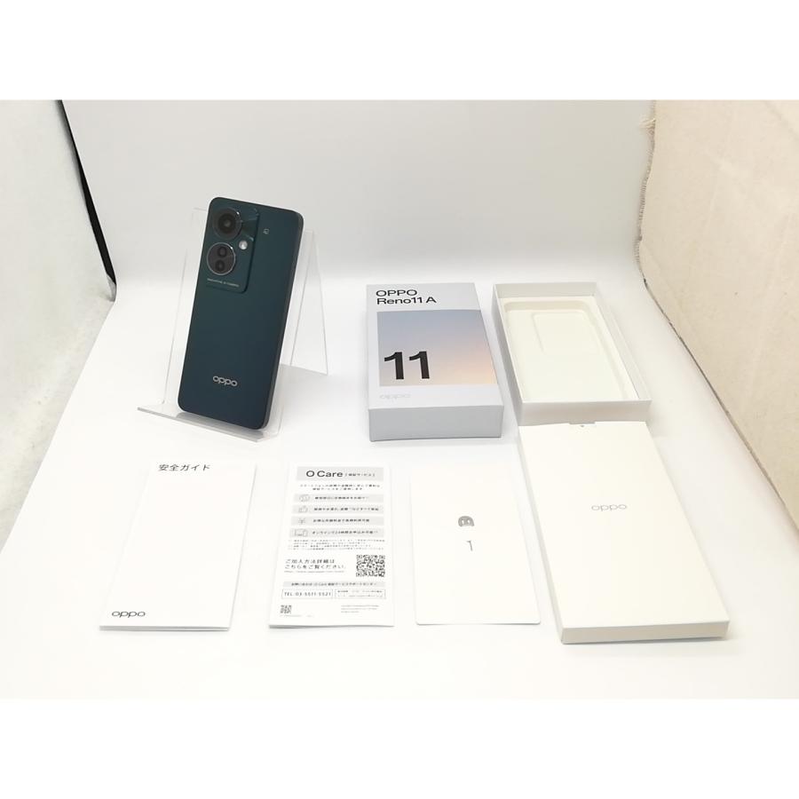 中古】Oppo 国内版 【SIMフリー】 OPPO Reno11 A ダークグリーン 8GB