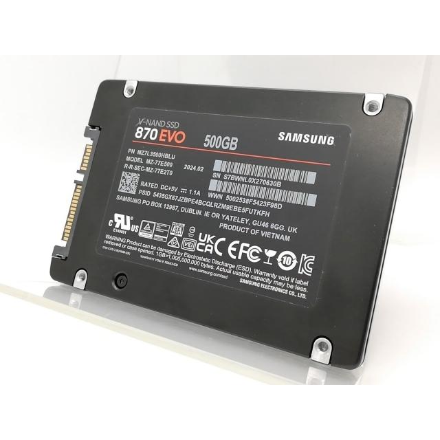Samsung SSD 870 EVO MZ-77E500B/IT 未使用未開封 中古】SAMSUNG 870 EVO（MZ-77E500B/IT） 500GB/SSD/6GbpsSATA/TLC
