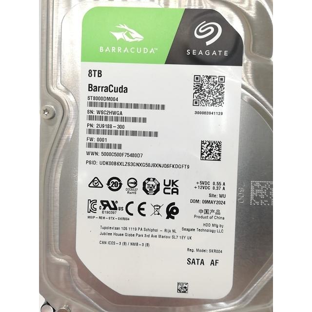 中古】Seagate ST8000DM004 8TB/5400rpm/256MB/6Gbps【秋葉4号】保証