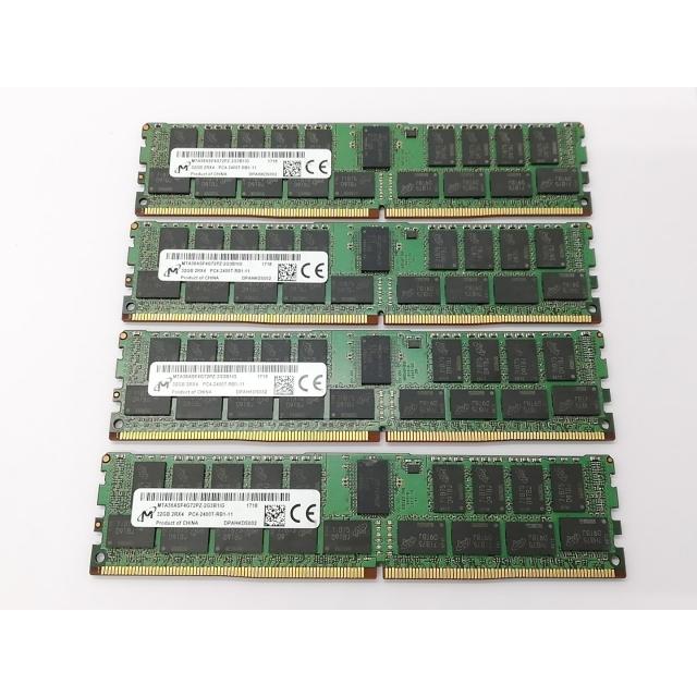 中古】DDR4 32GB 4本セット 計128GB PC4-19200(DDR4-2400) Registered