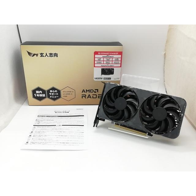中古】玄人志向 RD-RX9060XT-E16GB/DF RX9060XT/16GB(GDDR6)【秋葉4号