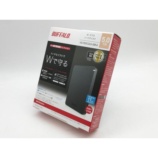未使用】BUFFALO 【ポータブルHDD】MiniStation HD-PGF5.0U3-GBKA  