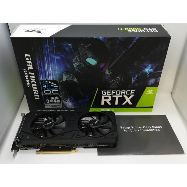 中古】玄人志向 GALAKURO GAMING GG-RTX3060Ti-E8GB/DF RTX3060Ti/8GB