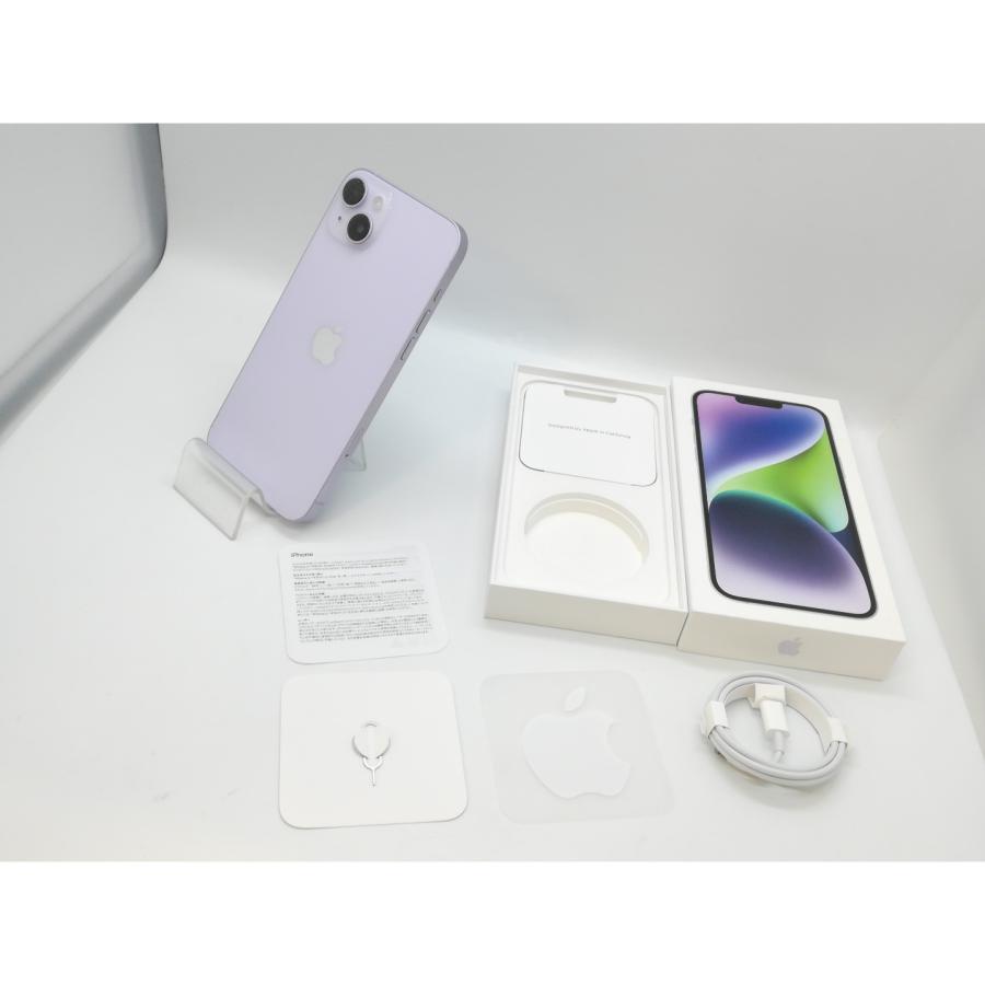 【中古】Apple 楽天モバイル 【SIMフリー】 iPhone 14 Plus 512GB パープル MQ4U3J/A【京都】保証期間１ヶ月【ランクA】の画像