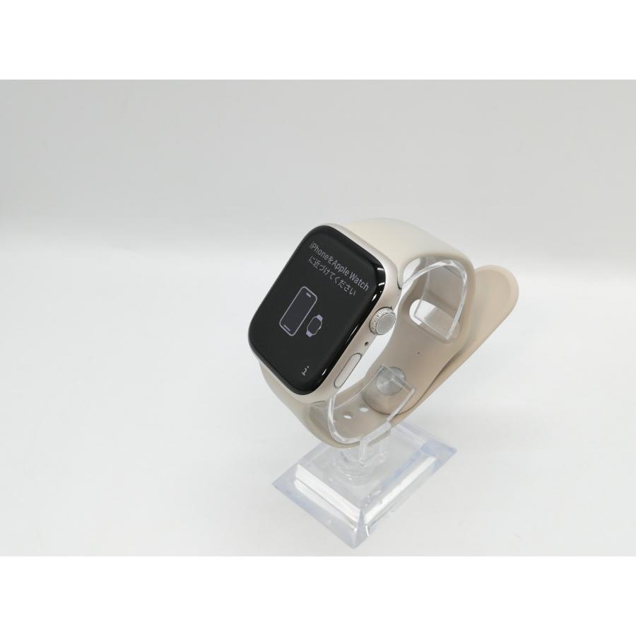 中古】Apple Apple Watch Series7 45mm GPS スターライトアルミ 