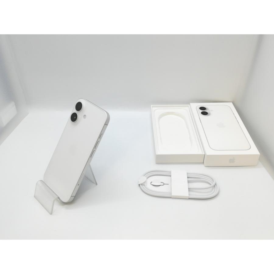 【中古】Apple 国内版 【SIMフリー】 iPhone 16 128GB ホワイト MYDR3J/A【広島本通】保証期間１ヶ月【ランクA】の画像