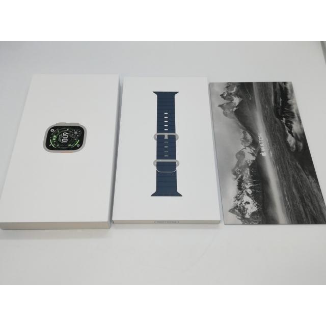 【未使用】Apple Apple Watch Ultra3 49mm Cellular ナチュラルチタニウムケース/アンカーブルーオーシャンバンド MEWH4J/A【なんば】保証期間３ヶ月の画像