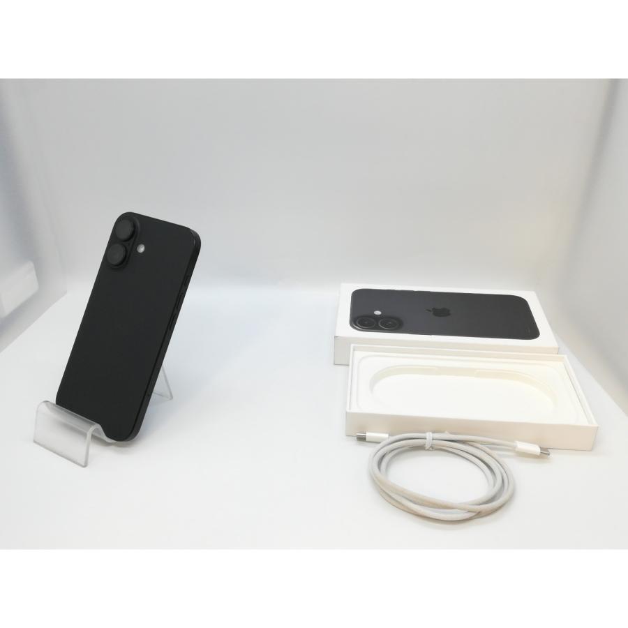 【中古】Apple 国内版 【SIMフリー】 iPhone 16 128GB ブラック MYDQ3J/A【京都】保証期間１ヶ月【ランクA】の画像