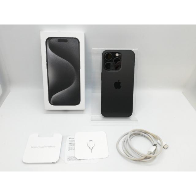 【中古】Apple 国内版 【SIMフリー】 iPhone 15 Pro 256GB ブラックチタニウム MTUC3J/A【なんば】保証期間１ヶ月【ランクA】の画像