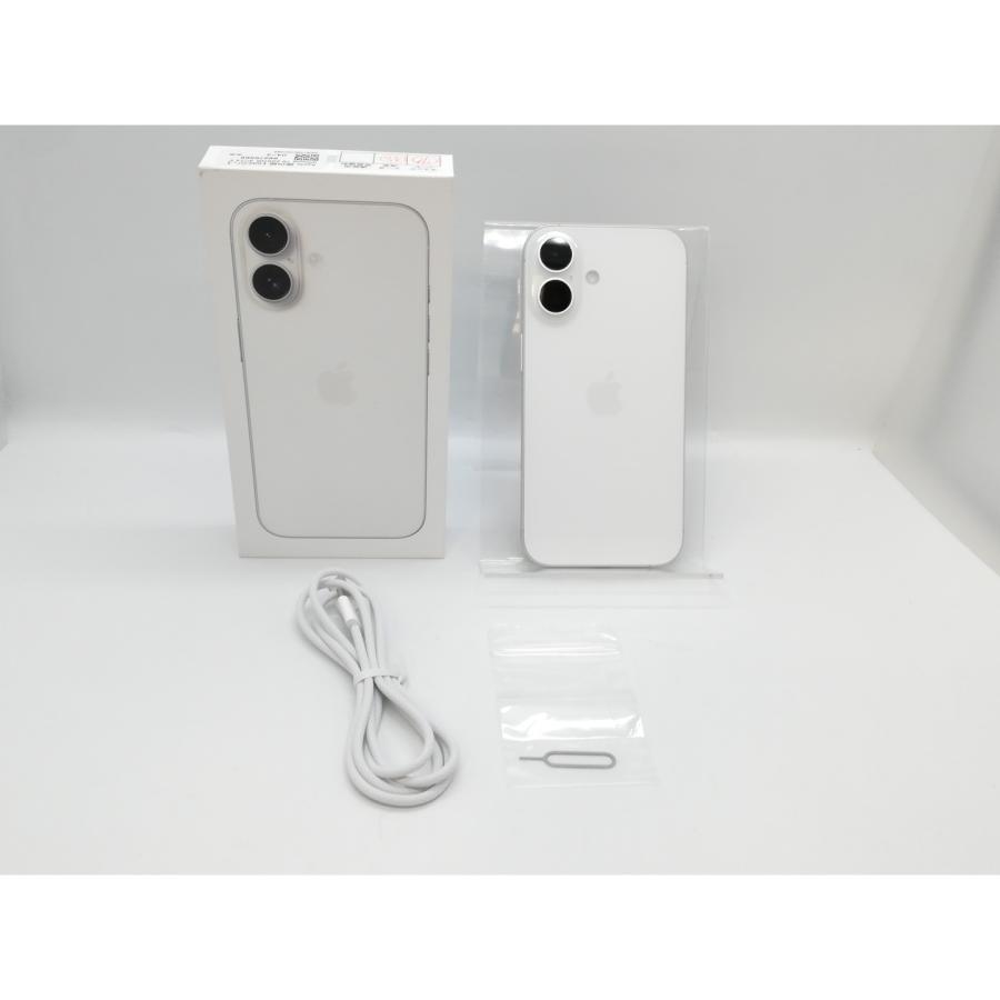 【中古】Apple 国内版 【SIMフリー】 iPhone 16 256GB ホワイト MYDX3J/A【京都】保証期間１ヶ月【ランクA】の画像