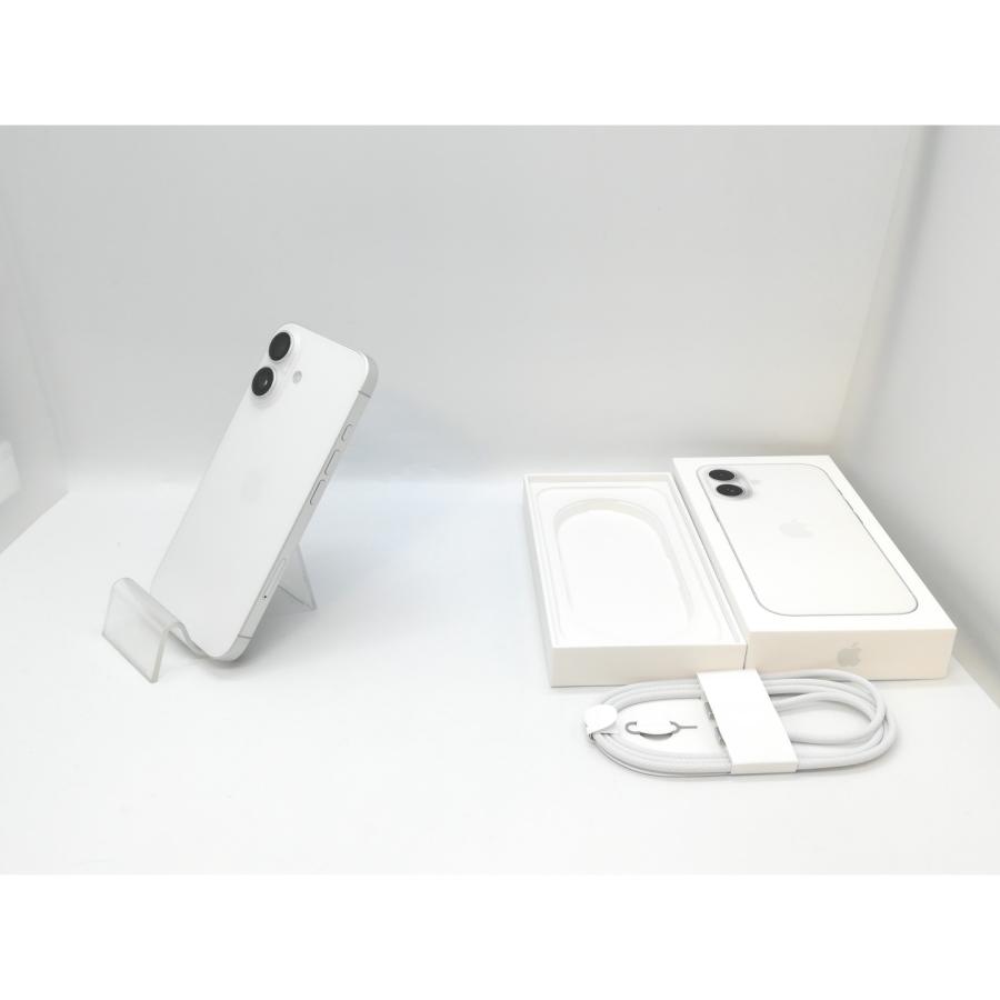 【中古】Apple 国内版 【SIMフリー】 iPhone 16 128GB ホワイト MYDR3J/A【京都】保証期間１ヶ月【ランクA】の画像
