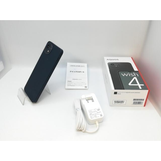 中古】SHARP SoftBank 【SIMフリー】 AQUOS wish4 ブラック 4GB 64GB