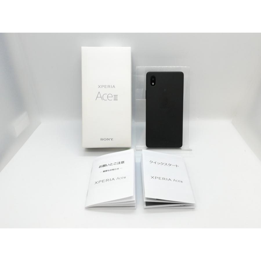 中古】SONY ymobile 【SIMフリー】 Xperia Ace III ブラック 4GB 64GB