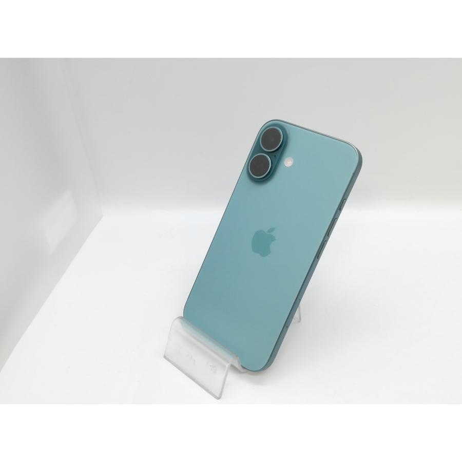 【中古】Apple au 【SIMフリー】 iPhone 16 128GB ティール MYDV3J/A【京都】保証期間１ヶ月【ランクA】の画像