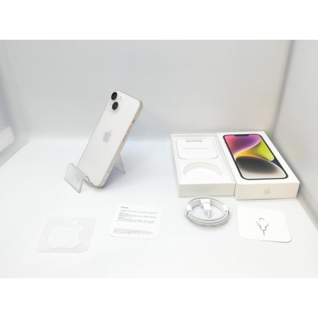 【中古】Apple docomo 【SIMフリー】 iPhone 14 128GB スターライト MPUQ3J/A【京都】保証期間１ヶ月【ランクA】の画像