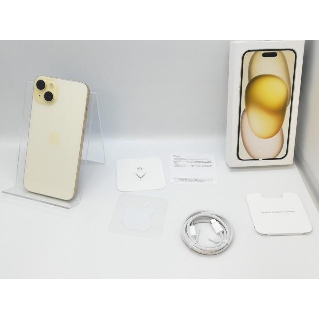 【中古】Apple 国内版 【SIMフリー】 iPhone 15 Plus 128GB イエロー MU0A3J/A【京都】保証期間１ヶ月【ランクA】の画像