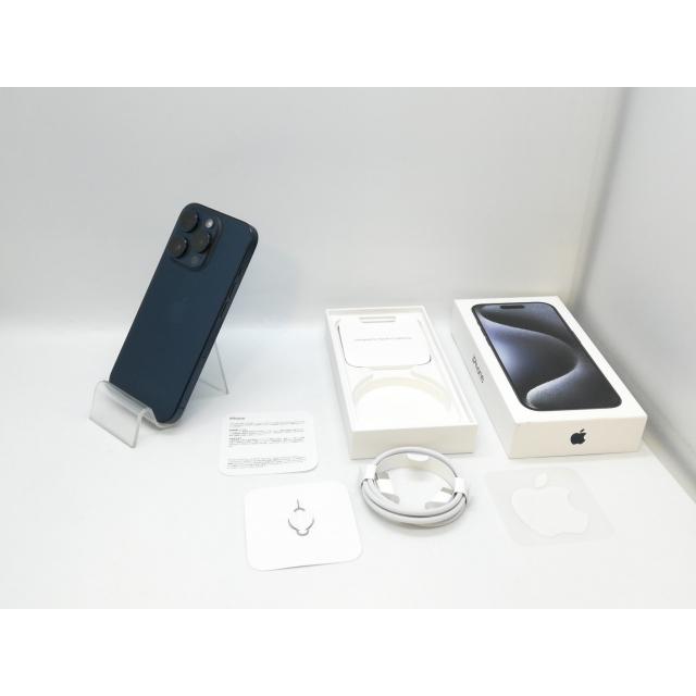 【中古】Apple 国内版 【SIMフリー】 iPhone 15 Pro 128GB ブルーチタニウム MTUA3J/A【京都】保証期間１ヶ月【ランクB】の画像