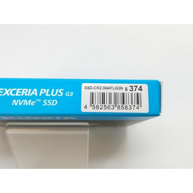 中古】KIOXIA EXCERIA PLUS G3 SSD-CK2.0N4PLG3N 2TB/M.2 2280(PCIe4.0
