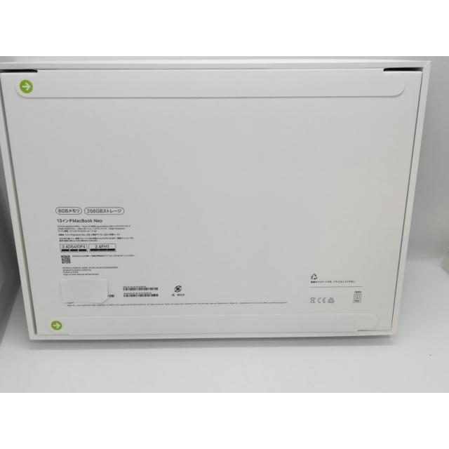 未使用】Apple MacBook Neo 13インチ A18 Pro(CPU:6C/GPU:5C) 8GB 