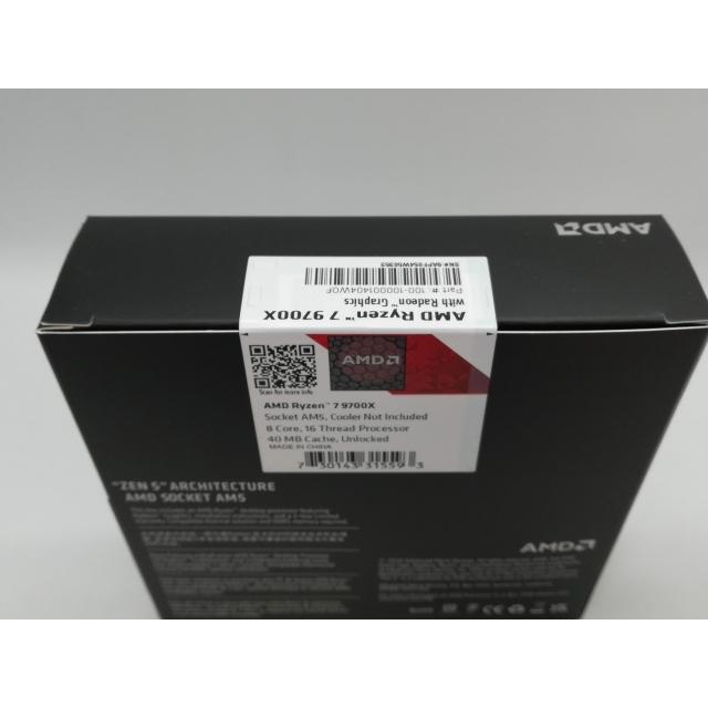 未使用】AMD Ryzen 7 9700X (3.8GHz/TC:5.5GHz) BOX AM5/8C/16T/L3
