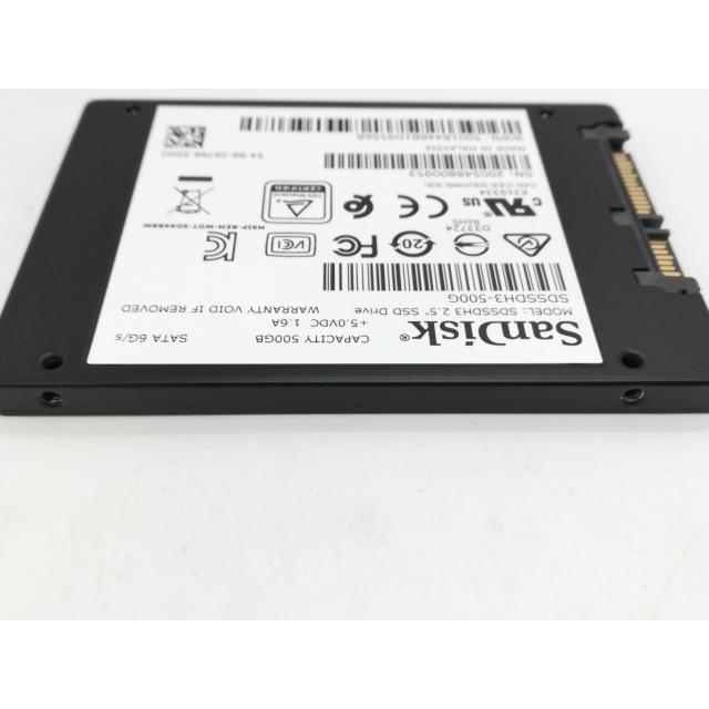 中古】SanDisk Ultra3D(SDSSDH3-500G-J25) 500GB/SSD/6GbpsSATA【京都