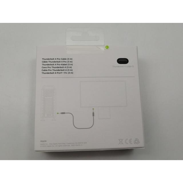 未使用】Apple Thunderbolt 4 Proケーブル（3m） MWP02ZA/A  