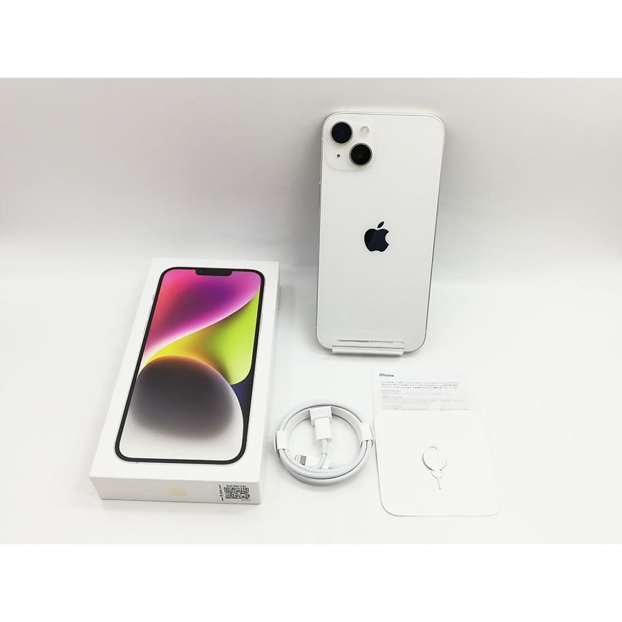 【中古】Apple 国内版 【SIMフリー】 iPhone 14 Plus 256GB スターライト MQ4L3J/A【福岡筑紫】保証期間１ヶ月【ランクA】の画像