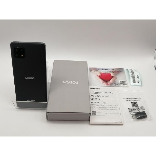 中古】SHARP 国内版 【SIMフリー】 AQUOS Sense6 ブラック 6GB 128GB 