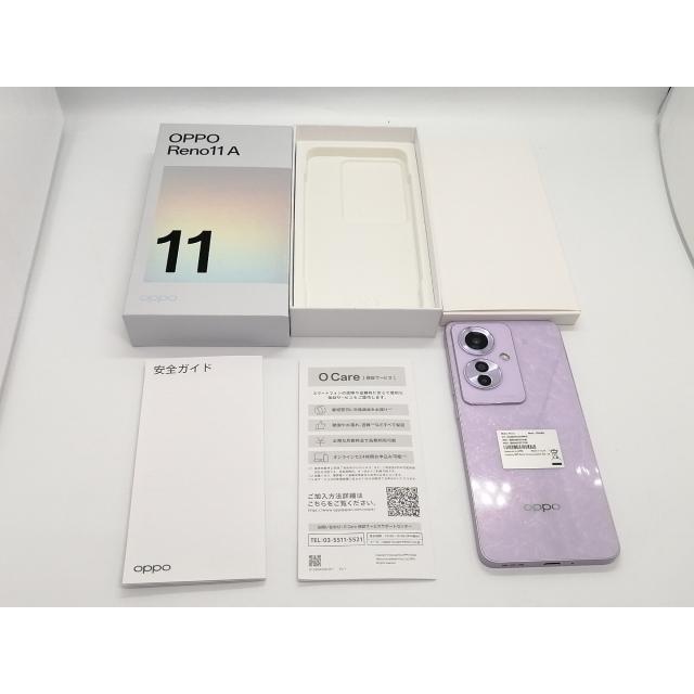 中古】Oppo 国内版 【SIMフリー】 OPPO Reno11 A コーラルパープル 8GB