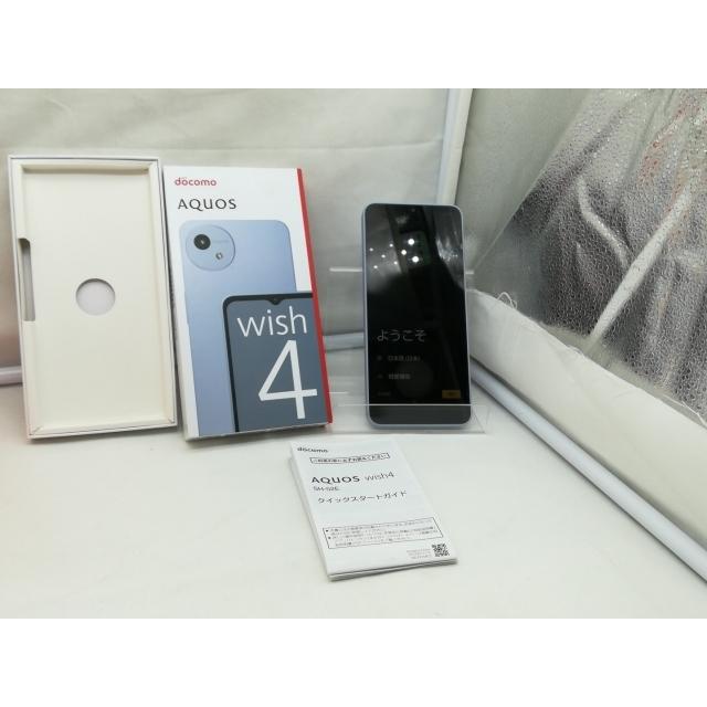 SHARP aquos wish4 docomo simフリー　中古 AQUOS wish 新品未使用 SHARP wish4 SH-52E ブラック 本体 SIMフリー