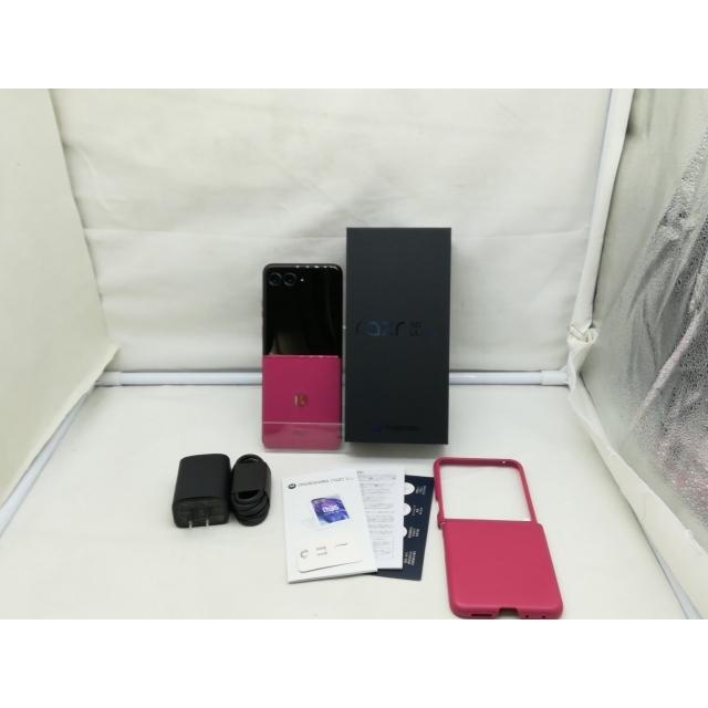 中古】MOTOROLA IIJmio 【SIMフリー】 razr 50 ultra ホットピンク