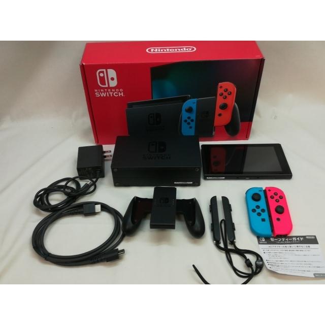 中古】Nintendo Switch 本体 Joy-Con(L) ネオンブルー/(R) ネオン