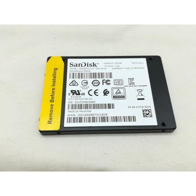 中古】SanDisk Ultra3D(SDSSDH3-500G-J25) 500GB/SSD/6GbpsSATA【川崎