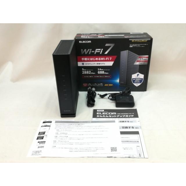 中古】ELECOM WRC-BE36QSD-B [ブラック] Wi-Fi7(11be) 2025年6月【川崎