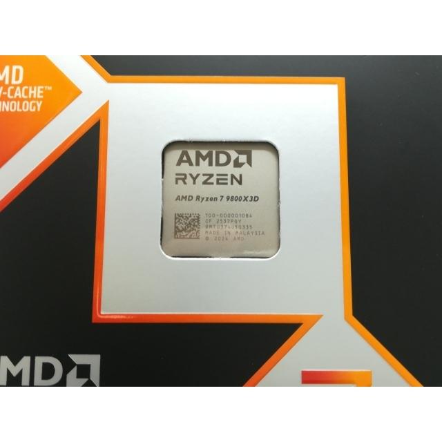 未使用】AMD Ryzen 7 9800X3D (4.7GHz/TC:5.2GHz) BOX AM5/8C/16T/L3