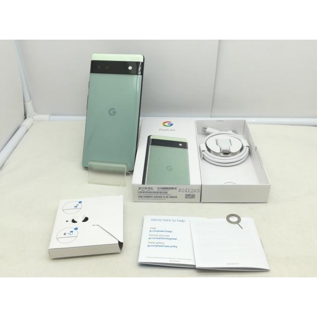 中古】Google au 【SIMフリー】 Pixel 6a セージ 6GB 128GB GB17L