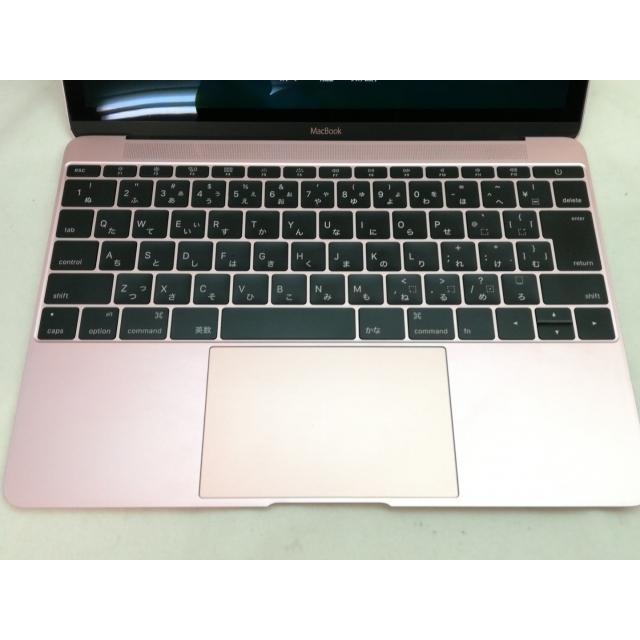 【中古】Apple MacBook 12インチ CTO (Early 2016) ローズゴールド Core m5 (1.2G)/8G/512G(SSD)/intel HD 515【川崎】保証期間１ヶ月【ランクC】の画像