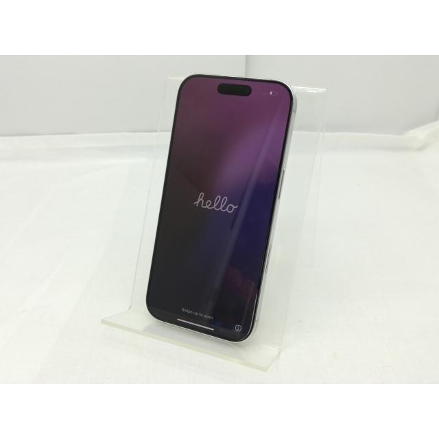 【中古】Apple docomo 【SIMフリー】 iPhone 16 Pro 128GB ホワイトチタニウム MYMW3J/A【新橋烏森通り】保証期間１ヶ月【ランクA】の画像
